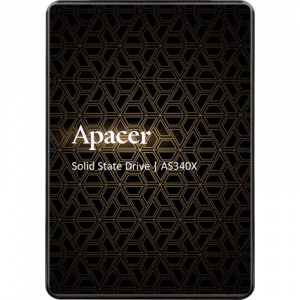 Твердотельный диск 480GB Apacer Panther AS340x, 2.5", SATA III, [R/W - 550/520 MB/s] 3D-NAND TLC