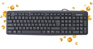 Defender Клавиатура проводная Element HB-520 / 104+3 доп. клав. / классическая раскладка / черный, U