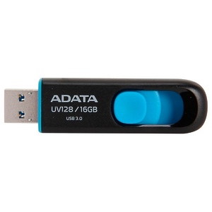 Флеш накопитель 16GB A-DATA UV128, USB 3.0, черный/синий