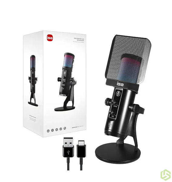 Микрофон игровой для стриминга RGB с подсветкой WM-U60 ISA Микрофон игровой для стриминга RGB с подсветкой WM-U60 ISA