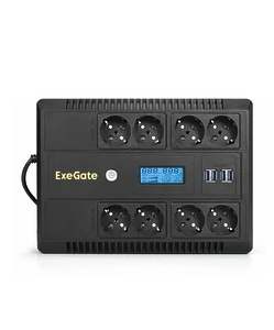 ИБП ExeGate NEO Smart LHB-1000. LED.AVR.8SH.CH