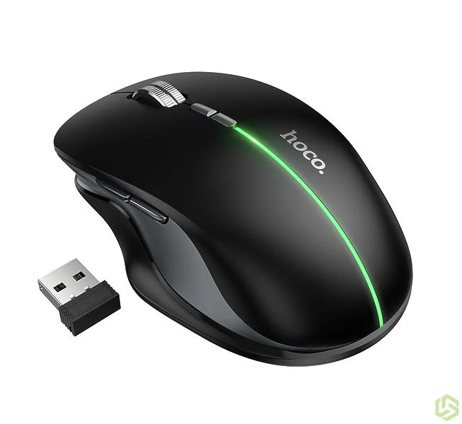 Мышь Hoco GM40, беспроводная с аккумулятором, цвет черный Мышь Hoco GM40, беспроводная с аккумулятором, цвет черный