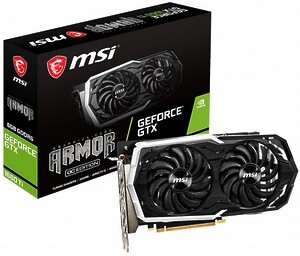 Видеокарта MSI GTX 1660 TI ARMOR 6G OC <6Gb,192bit, GDDR6, GPU/Mem: (1536-1860) / 12000 MHz, HDMI+ 3