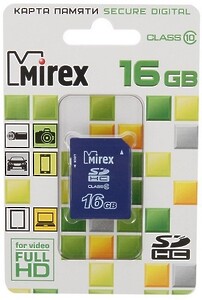 Флеш карта SD 16GB Mirex SDHC Class 10	