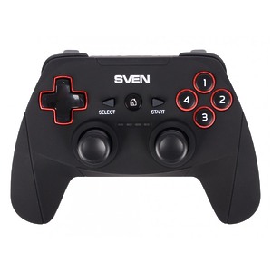 SVEN Беспроводной геймпад GC-2040 (11 кл. 2 стика, D-pad, Soft Touch, PC/PS3/Android/Xinput)