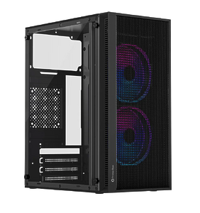 Корпус K1 + 2 ARGB вентилятора + закаленное стекло, Micro-ATX, Mini-ITX