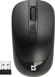 Defender Беспроводная оптическая мышь Wave MM-995, USB, симметричная, 800/1200/1600 dpi, чёрный.