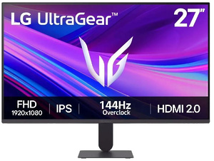 Монитор 27" LG UltraGear 27G411A-B 1920x1080, 144 Гц IPS черный