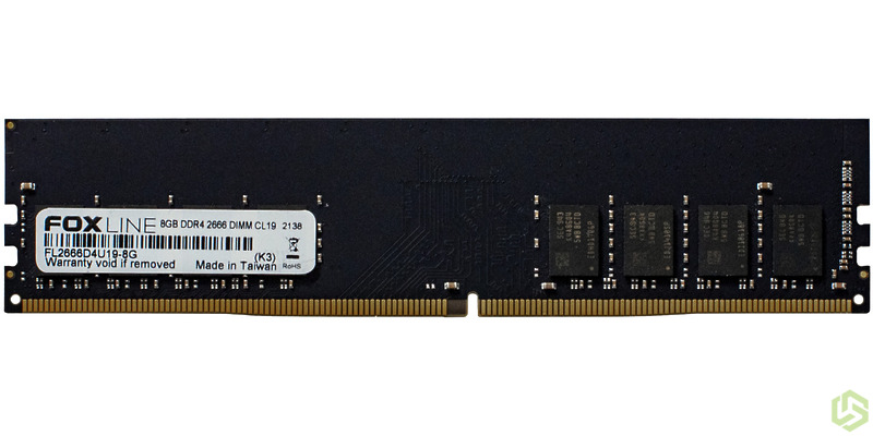 Модуль памяти DDR4 FOXLine 8GB 2666MHz CL19 Модуль памяти DDR4 FOXLine 8GB 2666MHz CL19