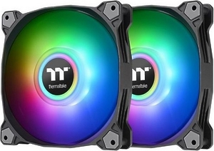 Вентилятор Fan Tt Pure Duo 12 ARGB Sync (2 Pack) [CL-F115-PL12SW-A] / Addressable / MB SYNC / PWM